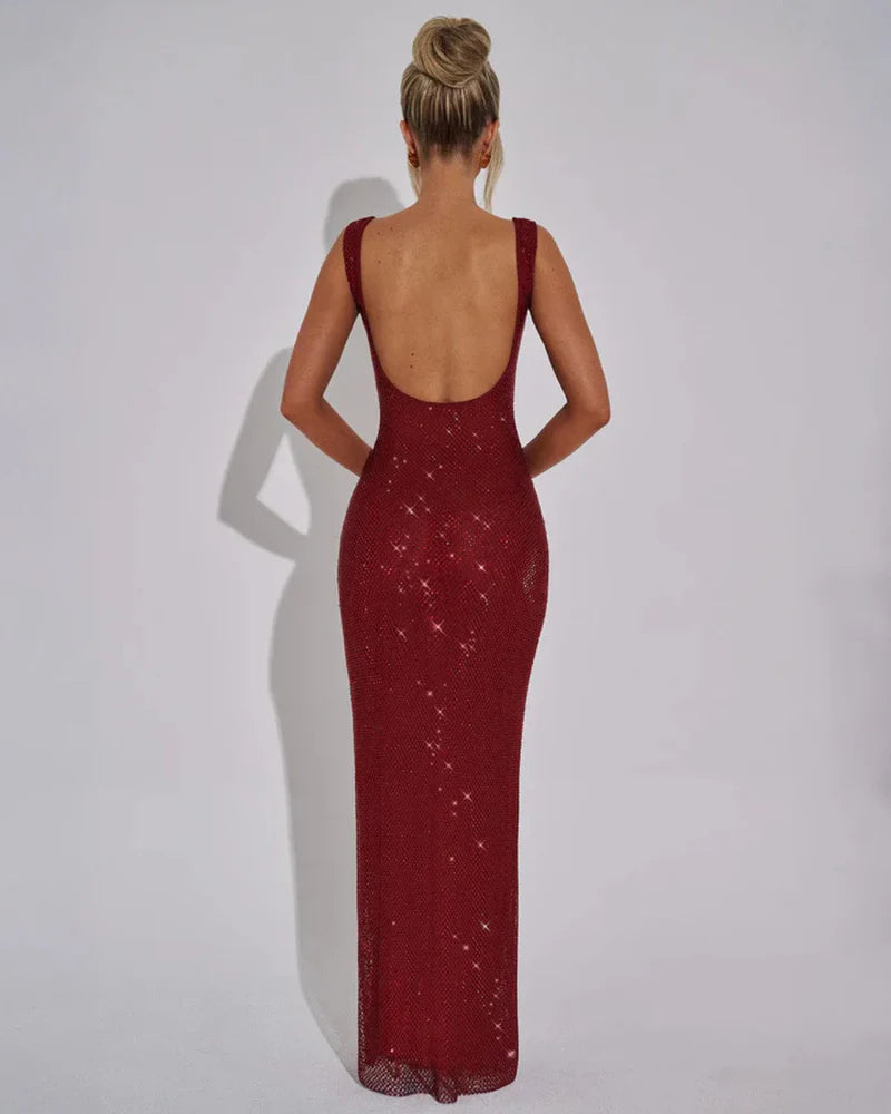 Lisa | Women’s Square Neck Sleeveless Wedding Guest Dress