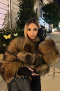 Lorna | Women's High Collar Faux Fur Long Sleeve Winter Jacket