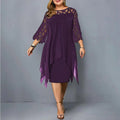 Lowri | Women's Short Sleeve Round Neck Wedding Guest Dress