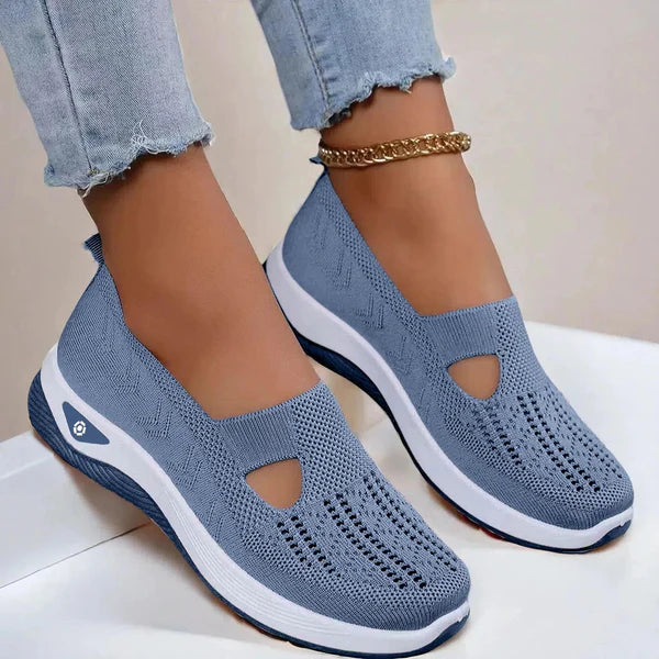 Lucinda | Women's Mesh Closed Toe Cutout Slip On Shoes