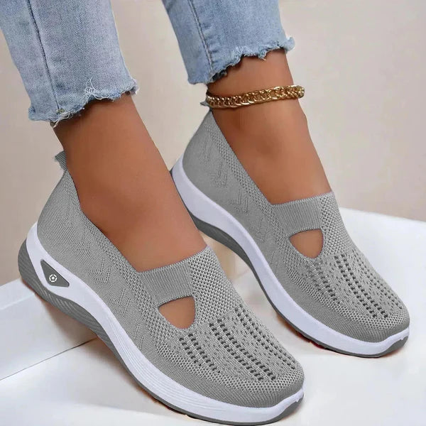 Lucinda | Women's Mesh Closed Toe Cutout Slip On Shoes