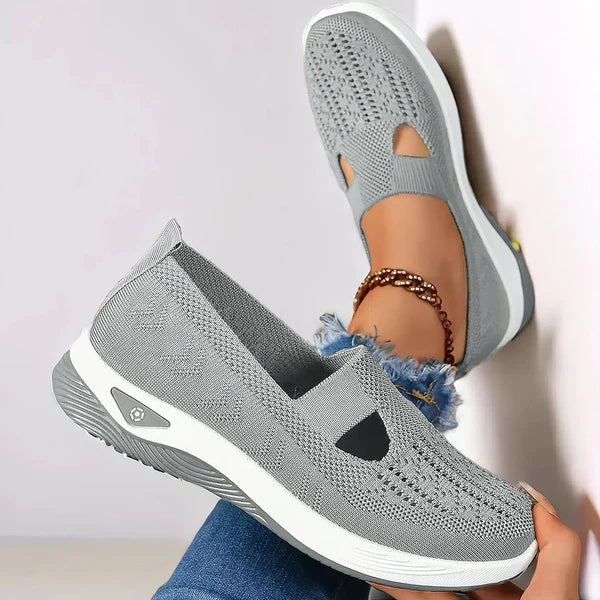 Lucinda | Women's Mesh Closed Toe Cutout Slip On Shoes