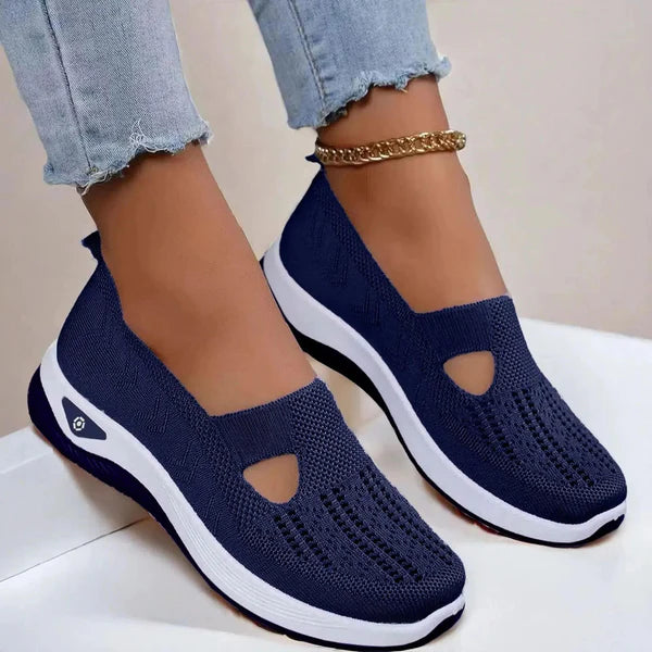 Lucinda | Women's Mesh Closed Toe Cutout Slip On Shoes
