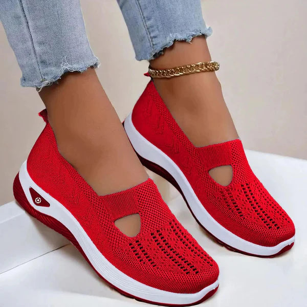 Lucinda | Women's Mesh Closed Toe Cutout Slip On Shoes