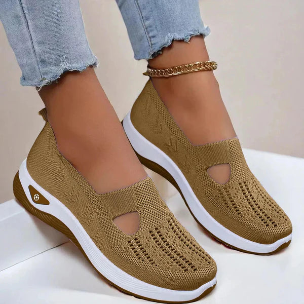 Lucinda | Women's Mesh Closed Toe Cutout Slip On Shoes