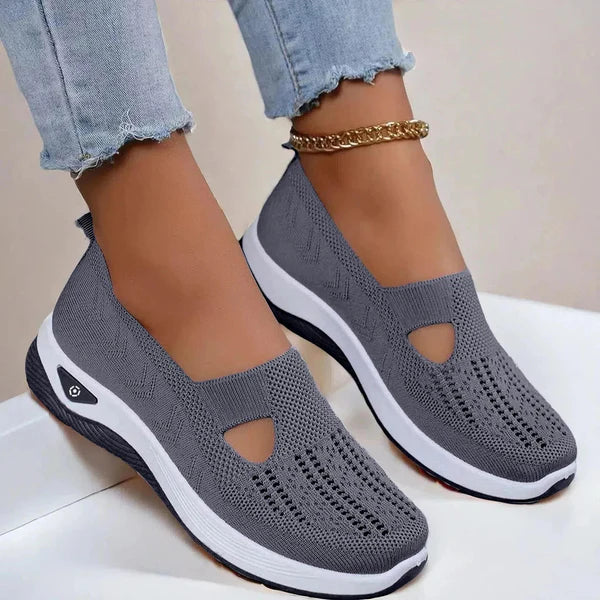 Lucinda | Women's Mesh Closed Toe Cutout Slip On Shoes