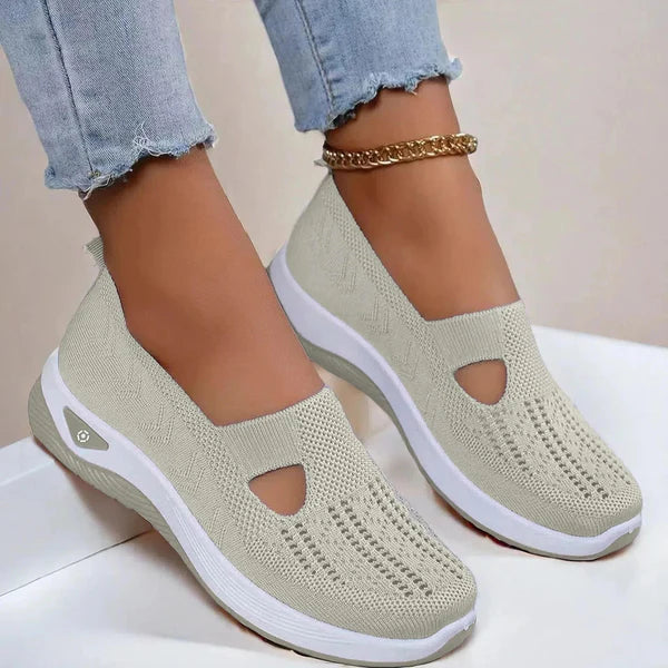 Lucinda | Women's Mesh Closed Toe Cutout Slip On Shoes