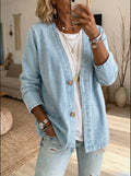 Luella | Women's Collarless Button Front Long Sleeve Jacket