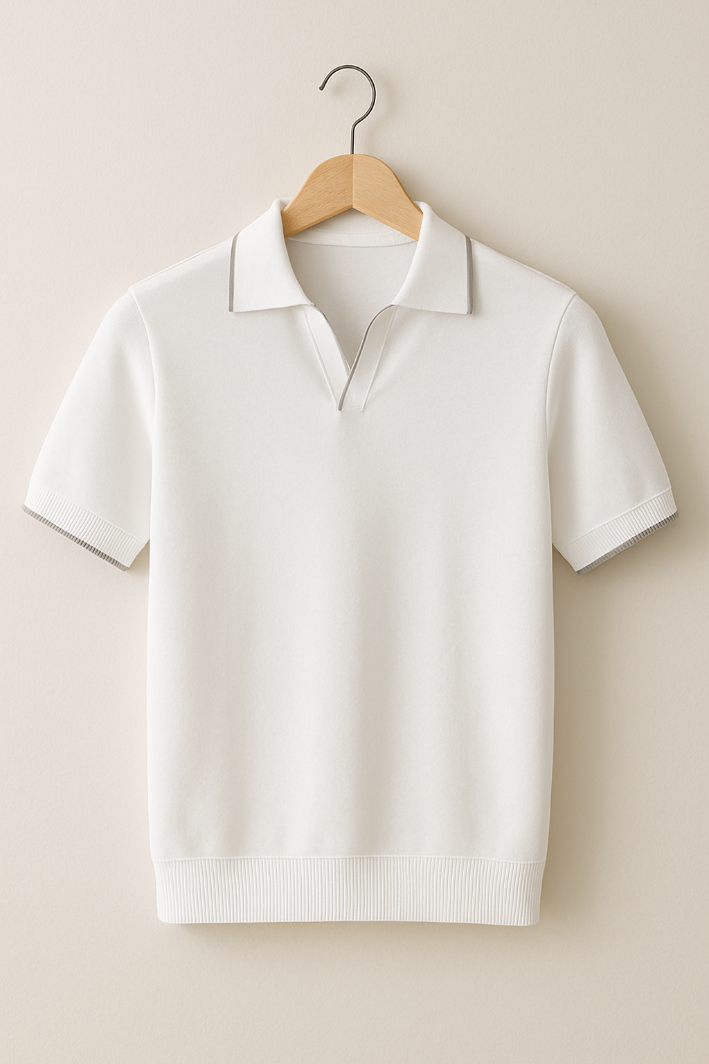 Madeline | Men's Slim Fit Pointed Collar Short Sleeve Polo Shirt