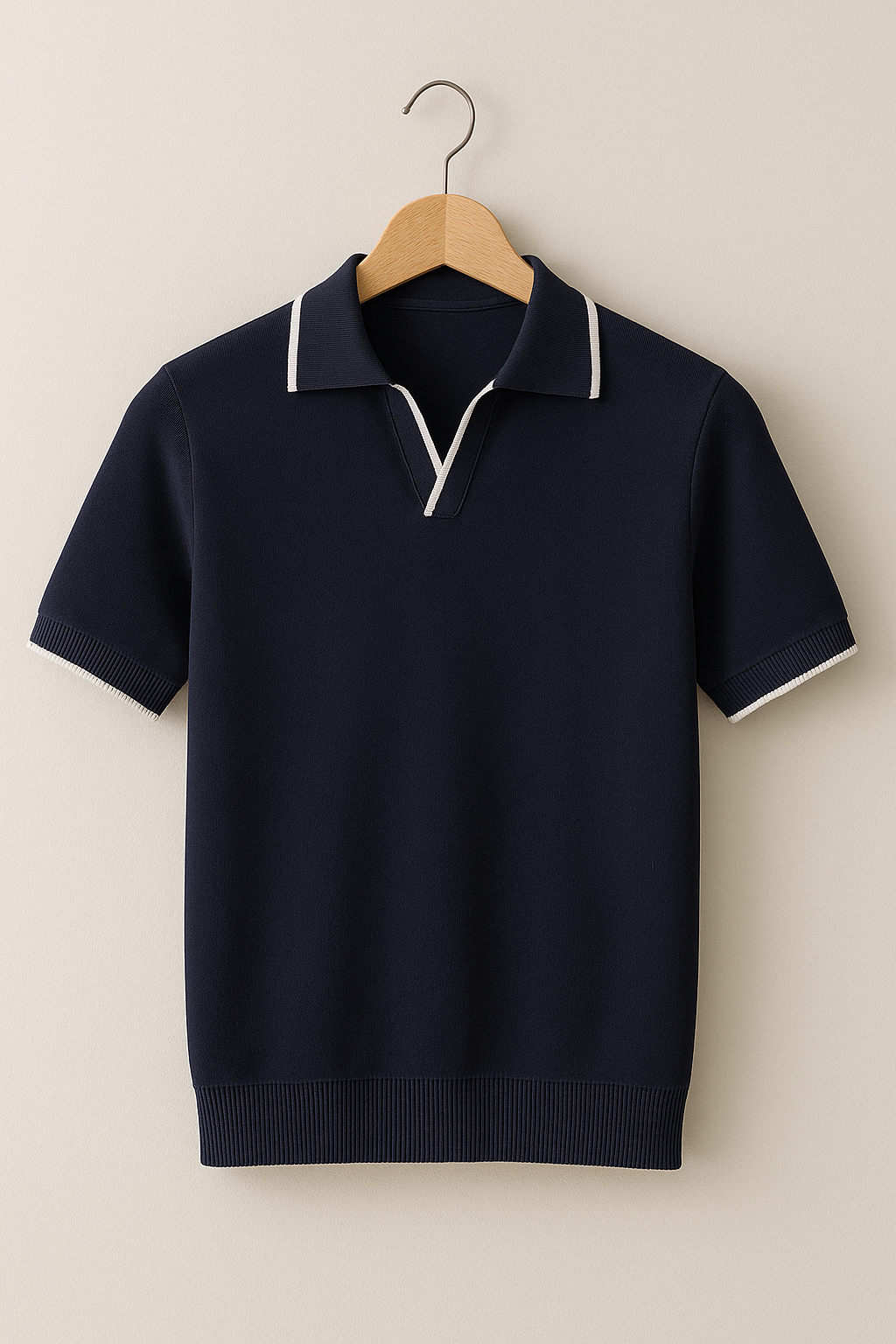Madeline | Men's Slim Fit Pointed Collar Short Sleeve Polo Shirt