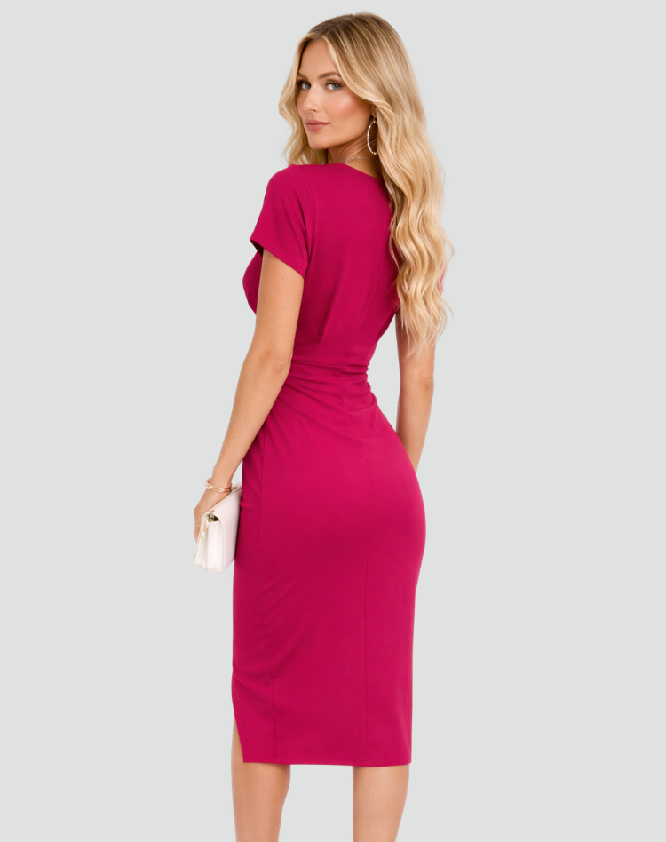 Maisie | Women’s Fitted High Slit V Neck Wedding Guest Dress
