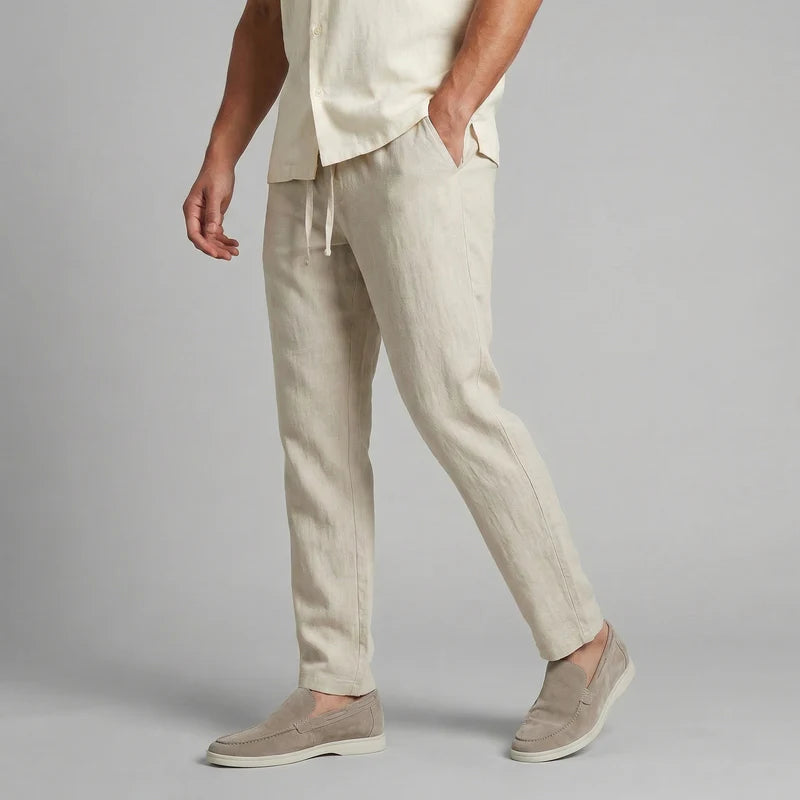 Malachi | Men’s Pockets Straight Leg Drawstring Summer Trousers