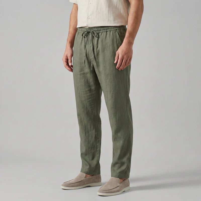 Malachi | Men’s Pockets Straight Leg Drawstring Summer Trousers