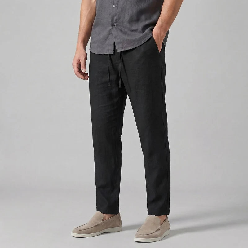Malachi | Men’s Pockets Straight Leg Drawstring Summer Trousers