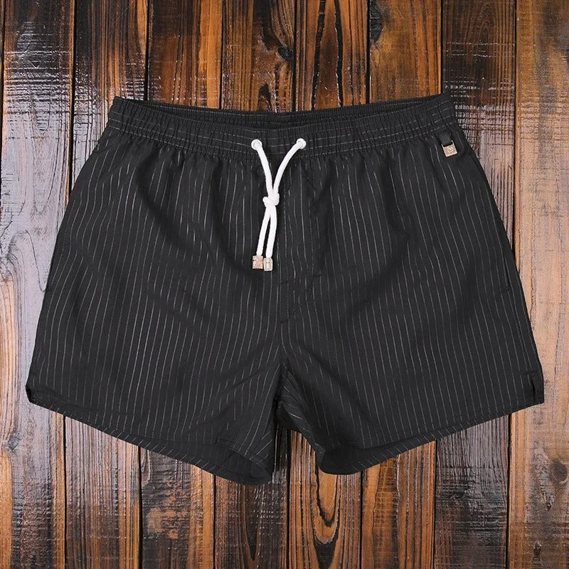 Malcolm | Men's Stripe Pattern Drawstring Swimming Shorts