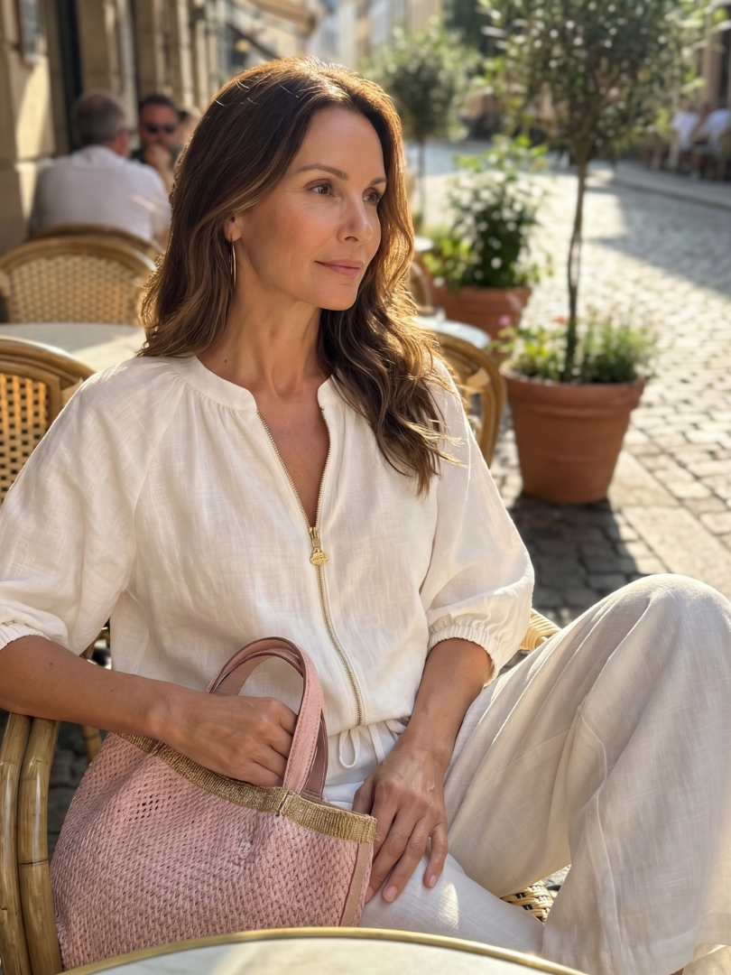 Margie | Women's Drawstring Wide Leg Pocket Two Piece Set