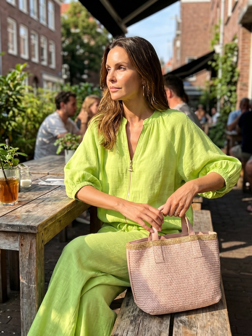 Margie | Women's Drawstring Wide Leg Pocket Two Piece Set