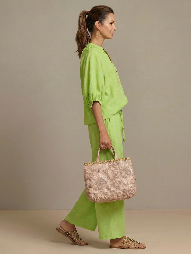 Margie | Women's Drawstring Wide Leg Pocket Two Piece Set
