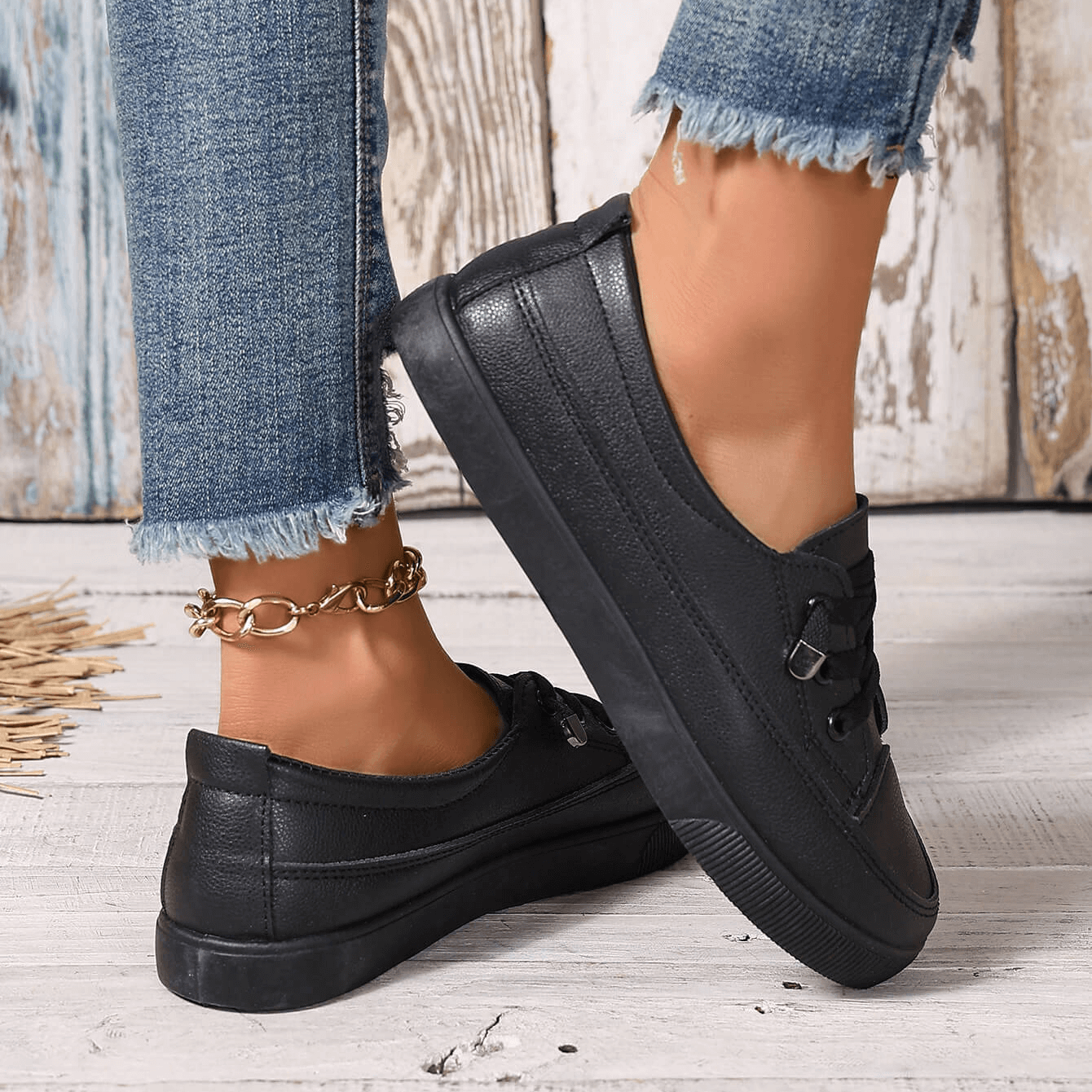 Mariam | Women's Round Toe Lace-Up Low Top Shoes