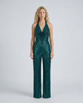 Maris | Women's Fitted Wide Leg Sleeveless Halter Neck Jumpsuit