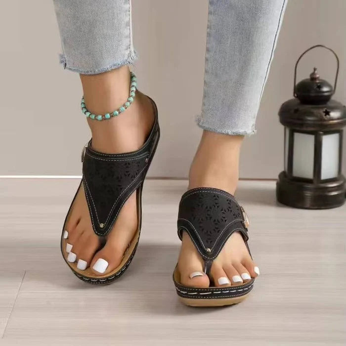 Marsha | Women's Slip-On Round Toe Wedge Platform Slides