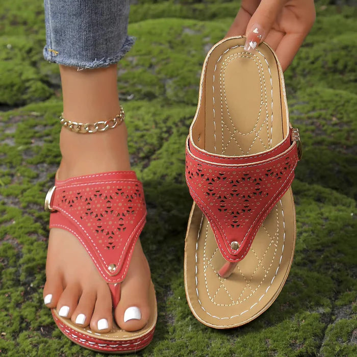 Marsha | Women's Slip-On Round Toe Wedge Platform Slides