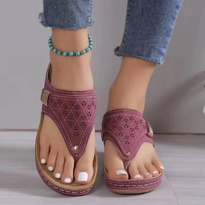 Marsha | Women's Slip-On Round Toe Wedge Platform Slides