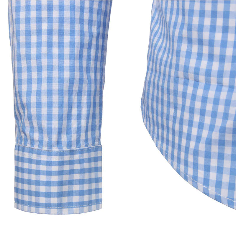 Marshall | Men's Checkered Button Down Long Sleeve Dress Shirt