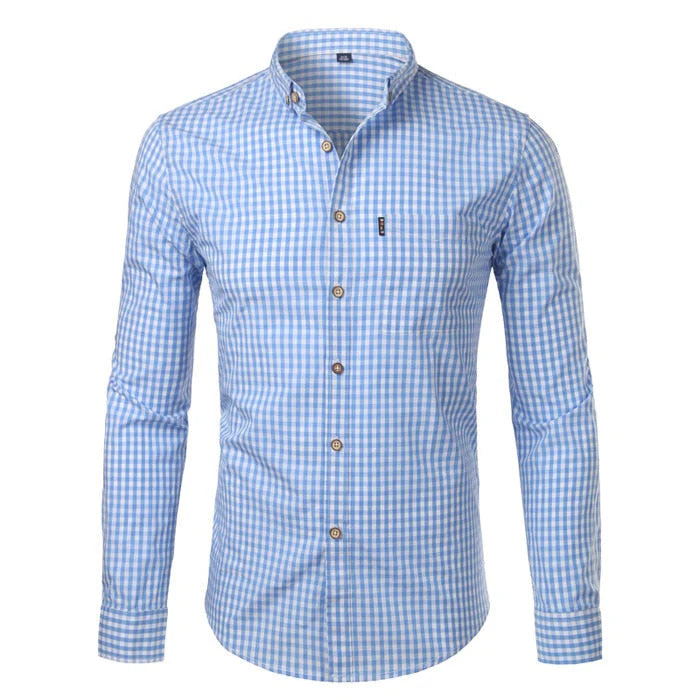Marshall | Men's Checkered Button Down Long Sleeve Dress Shirt