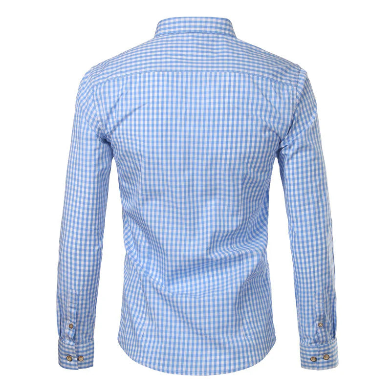 Marshall | Men's Checkered Button Down Long Sleeve Dress Shirt