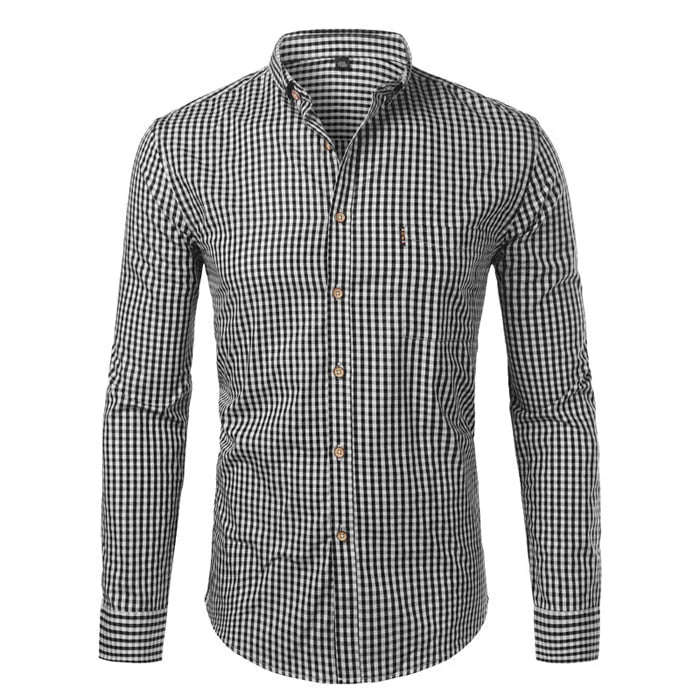 Marshall | Men's Checkered Button Down Long Sleeve Dress Shirt