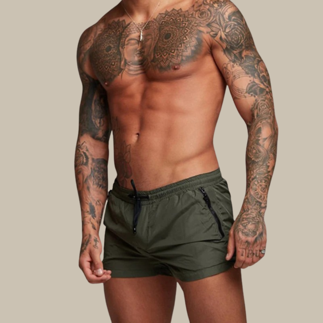 Mason | Men's Zip Pocket Drawstring Swim Shorts