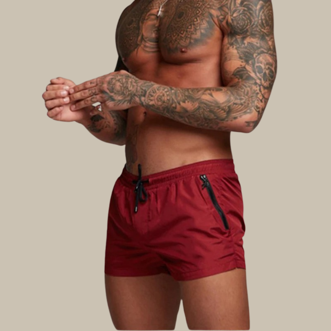 Mason | Men's Zip Pocket Drawstring Swim Shorts