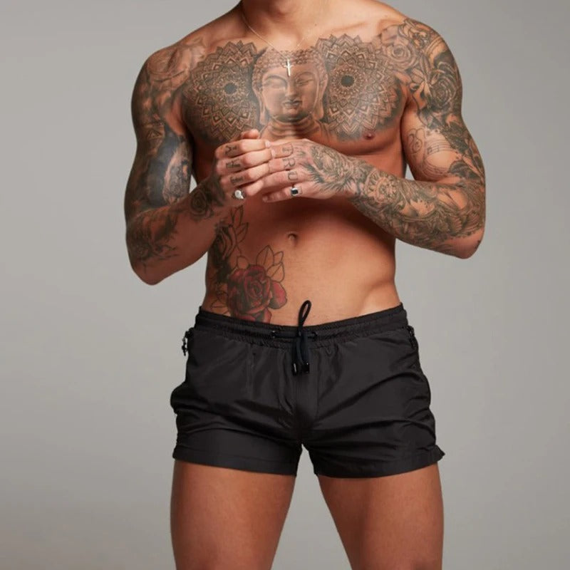 Mason | Men's Zip Pocket Drawstring Swim Shorts