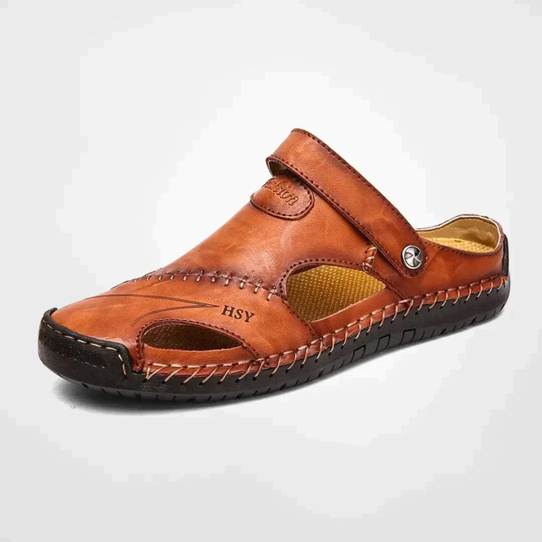 Matthew | Men's Buckle Strap Slip-On Closed Toe Sandals