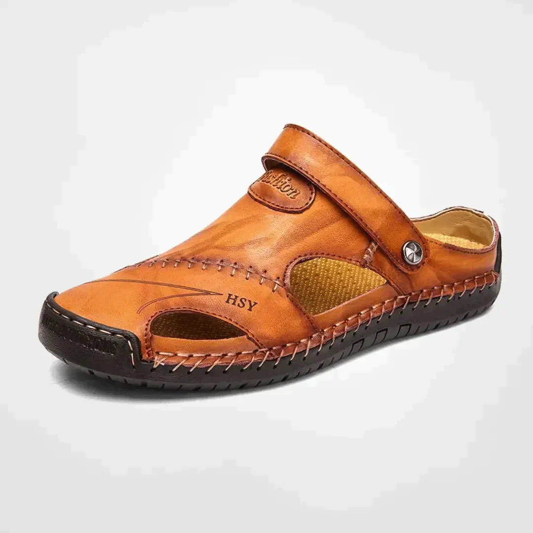 Matthew | Men's Buckle Strap Slip-On Closed Toe Sandals