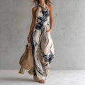 Maureen | Women's Printed Sleeveless Halter Neck Jumpsuit