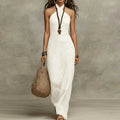 Meadow | Women's Halter Neck Sleeveless Flowy Maxi Dress