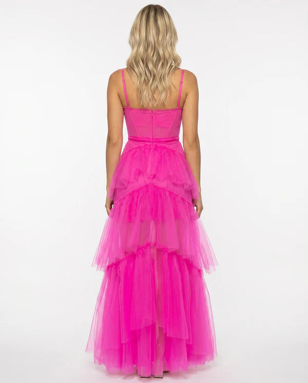 Meaghan | Women's Tiered Square Neck Sleeveless Maxi Dress
