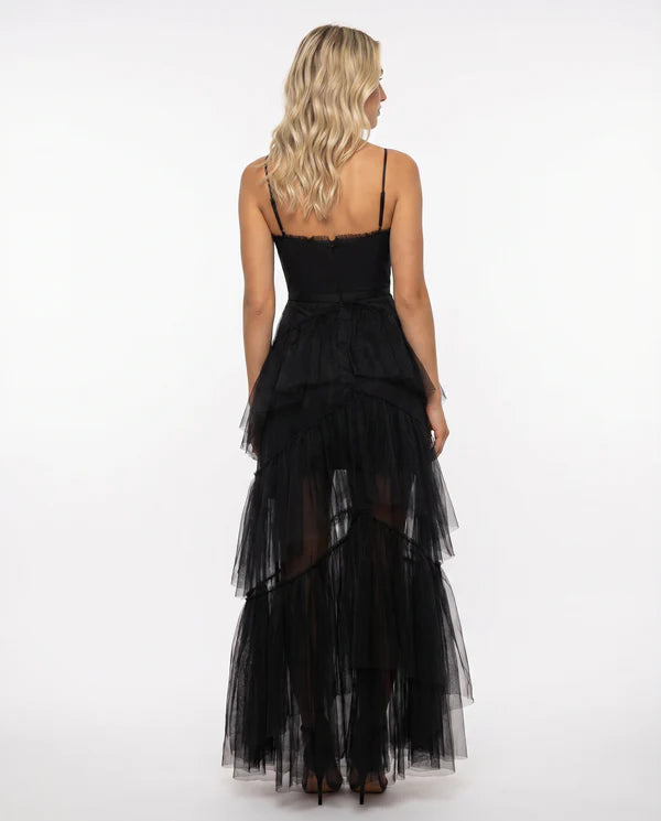 Meaghan | Women's Tiered Square Neck Sleeveless Maxi Dress