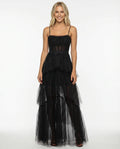 Meaghan | Women's Tiered Square Neck Sleeveless Maxi Dress