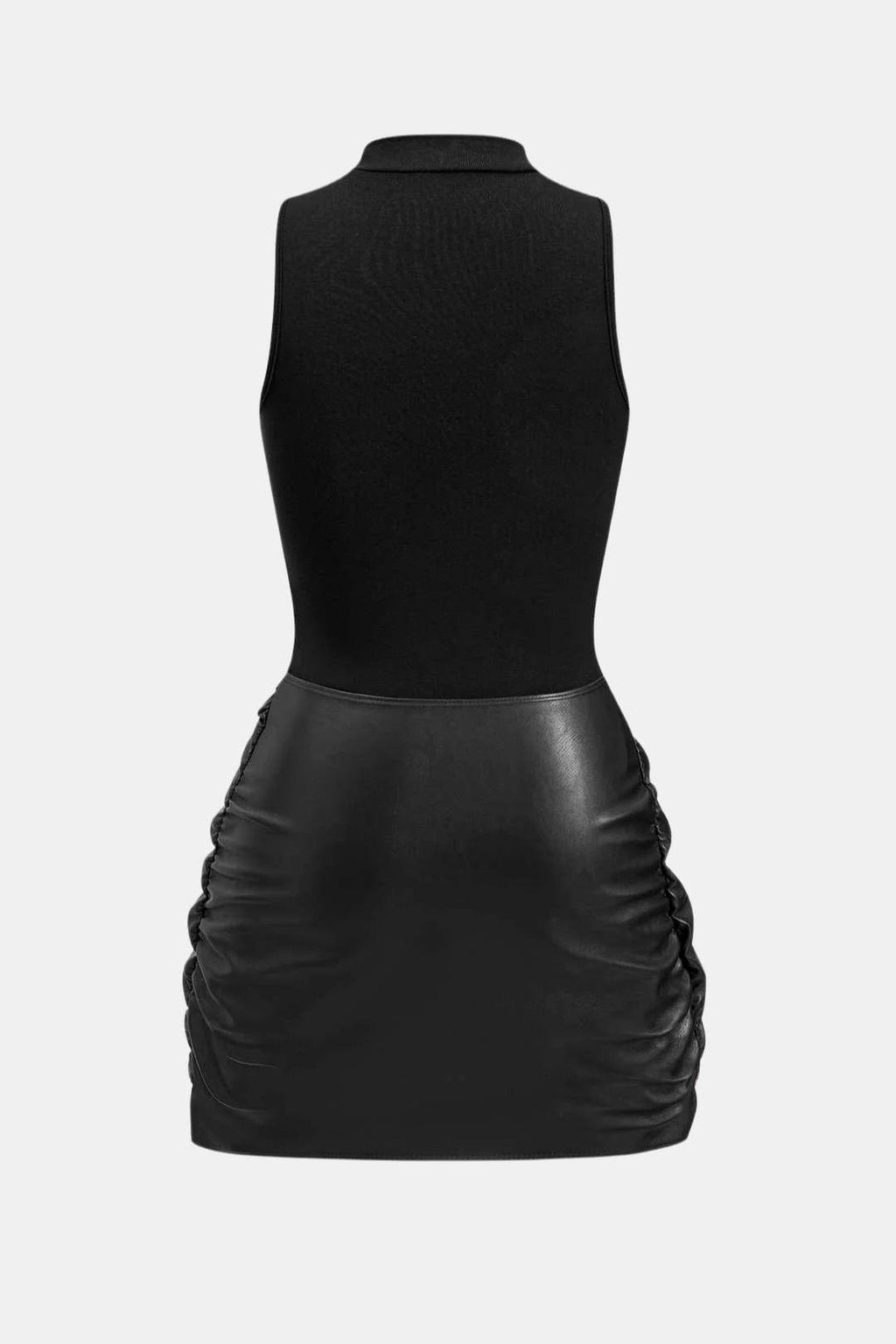 Melissa | Women's Tie Front High Neck Sleeveless Mini Dress