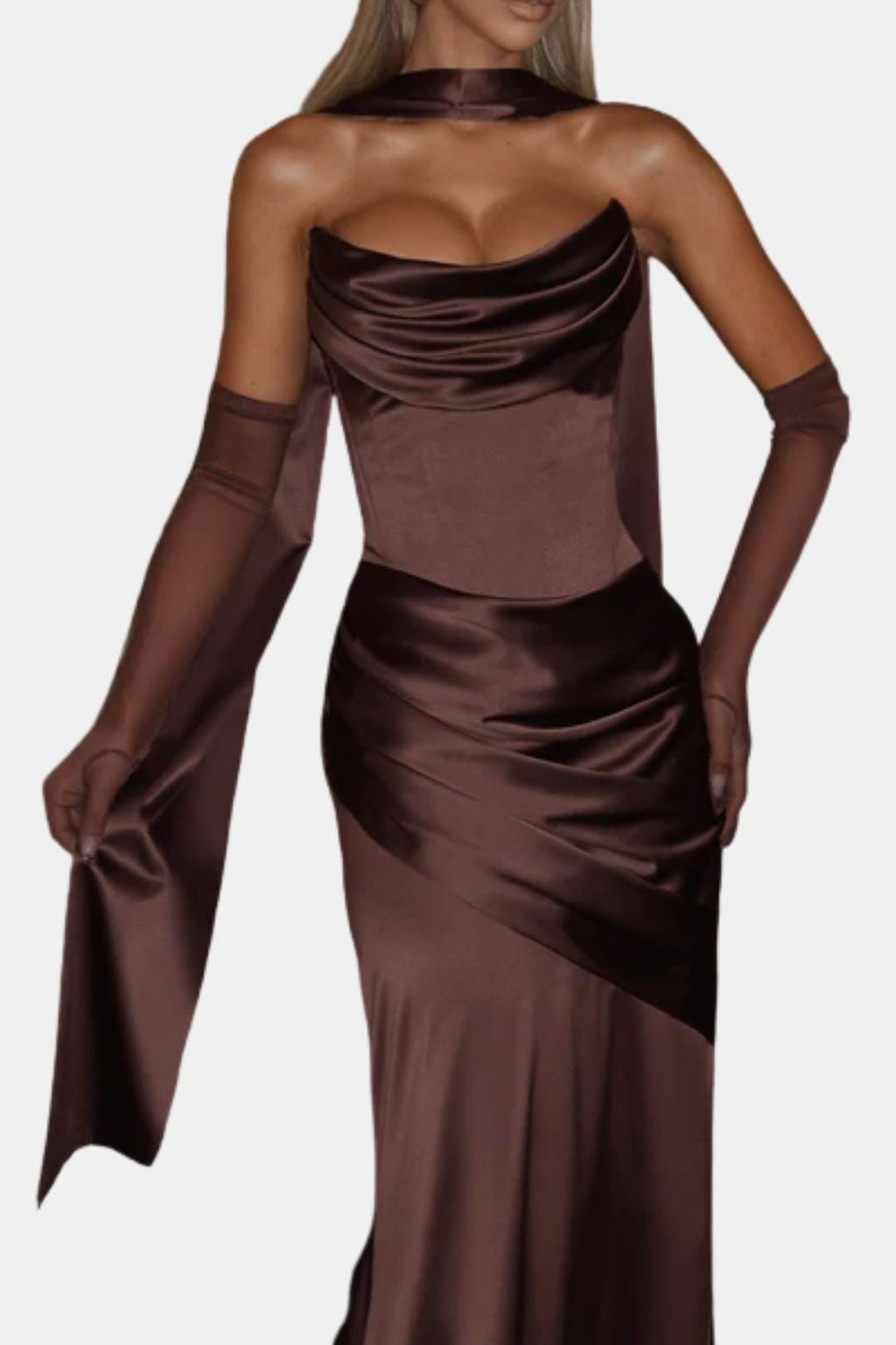 Mercedes | Women's Double-Layered Draped Shawl Scarf