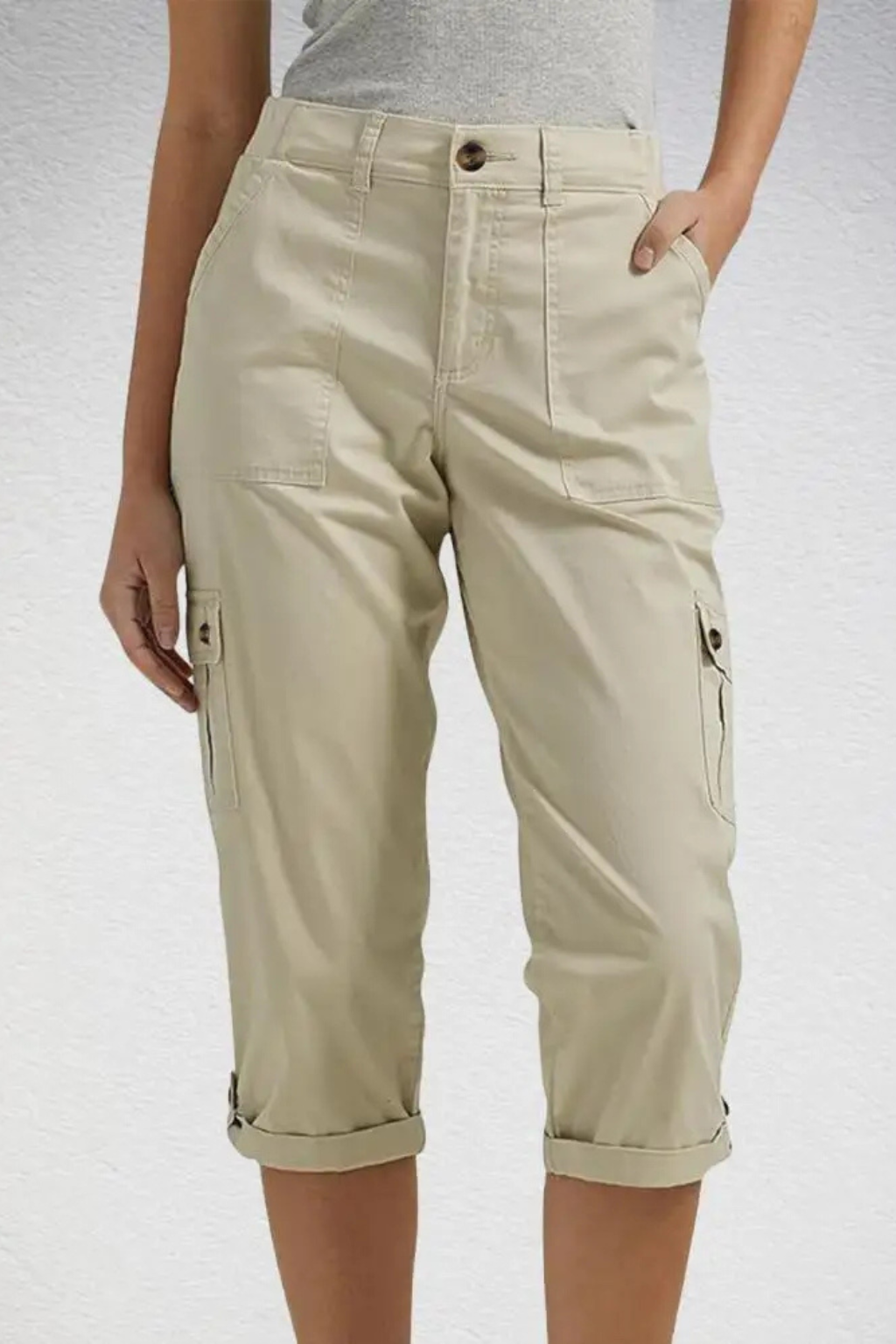 Michelle | Women's Straight Leg Pockets Cargo Utility Trousers