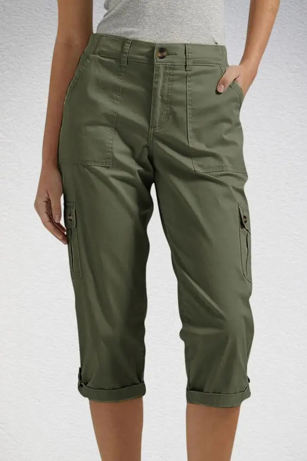 Michelle | Women's Straight Leg Pockets Cargo Utility Trousers