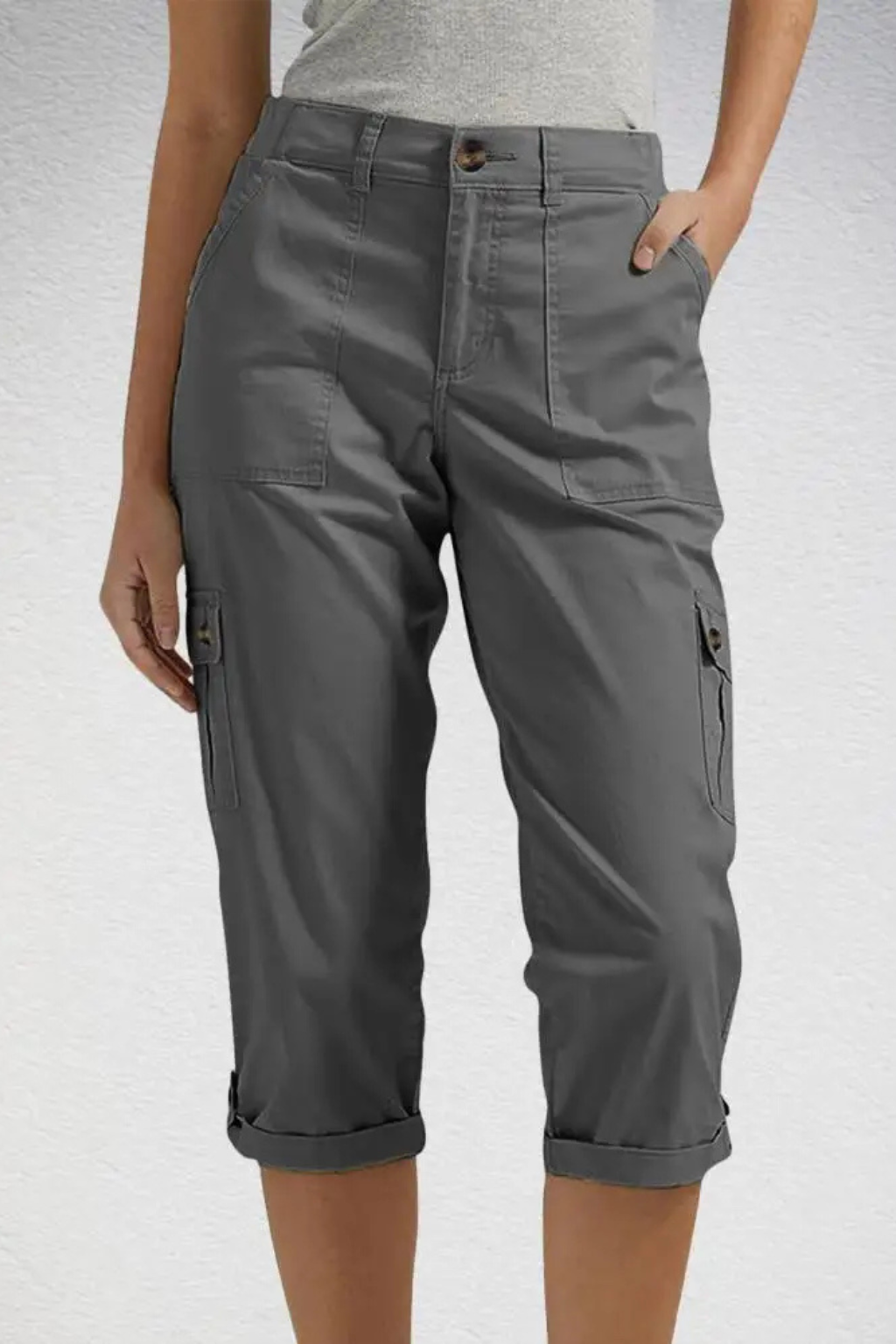 Michelle | Women's Straight Leg Pockets Cargo Utility Trousers
