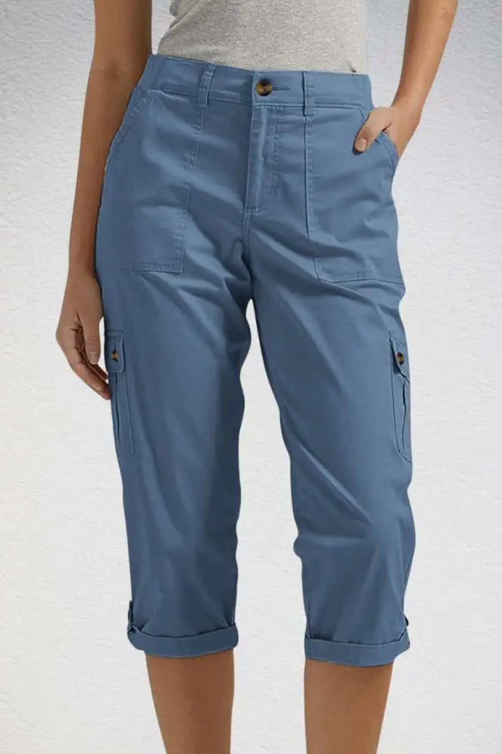 Michelle | Women's Straight Leg Pockets Cargo Utility Trousers