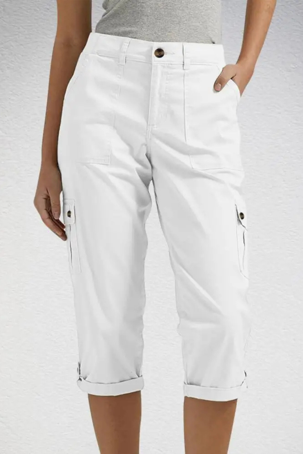 Michelle | Women's Straight Leg Pockets Cargo Utility Trousers