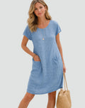 Mikayla | Women’s Scoop Neck Short Sleeve Summer Mini Dress