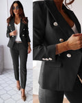 Miriam | Women's Notched Lapel Double Breasted Two Piece Suit